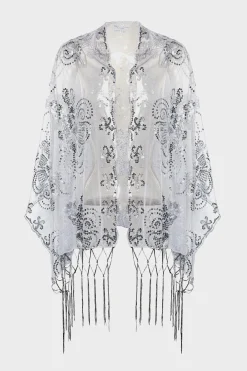 BABEYOND Shawls & Scarves | Bead<Radiant Beaded Sequin Floral Shawl