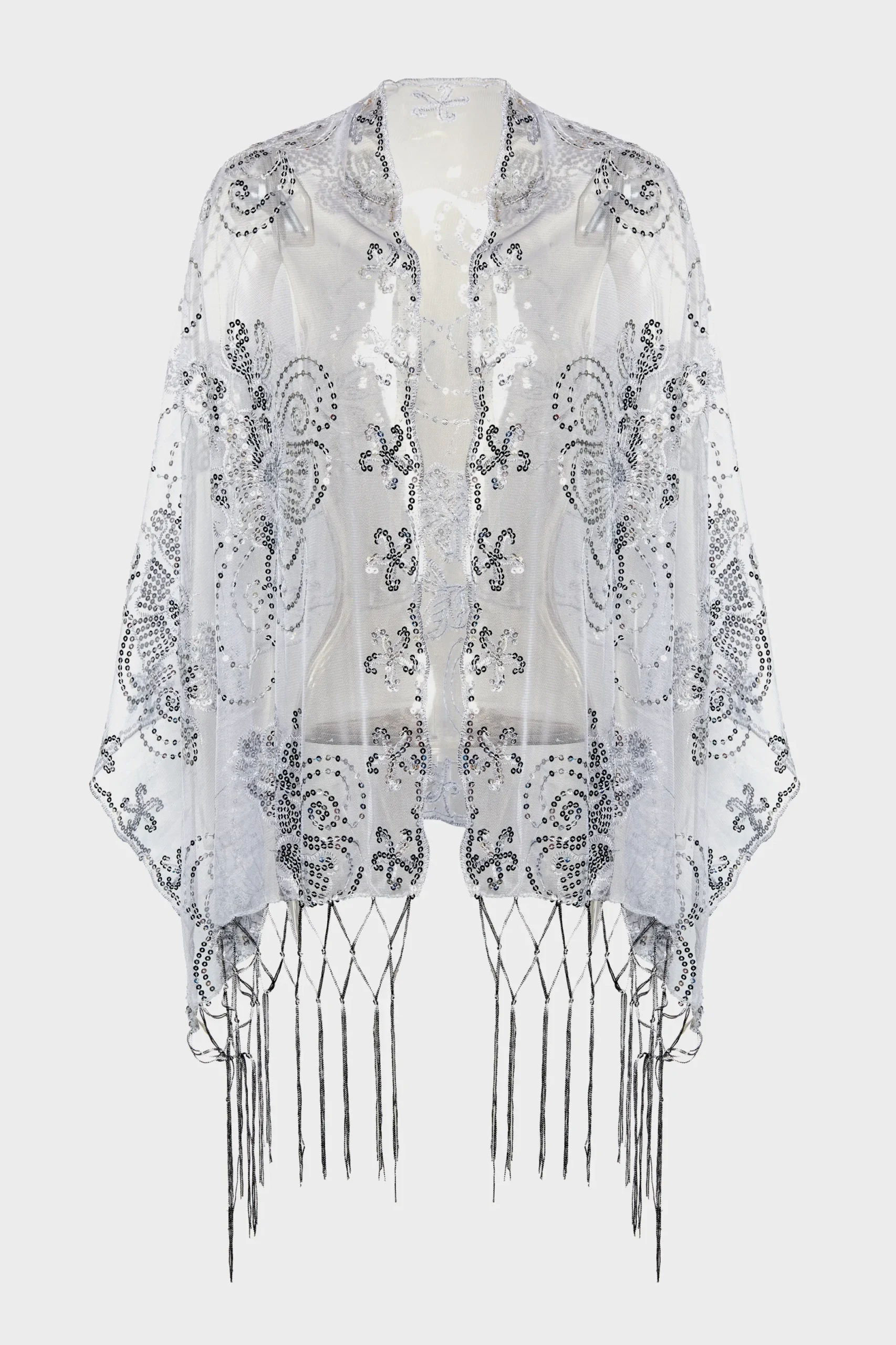 BABEYOND Shawls & Scarves | Bead<Radiant Beaded Sequin Floral Shawl