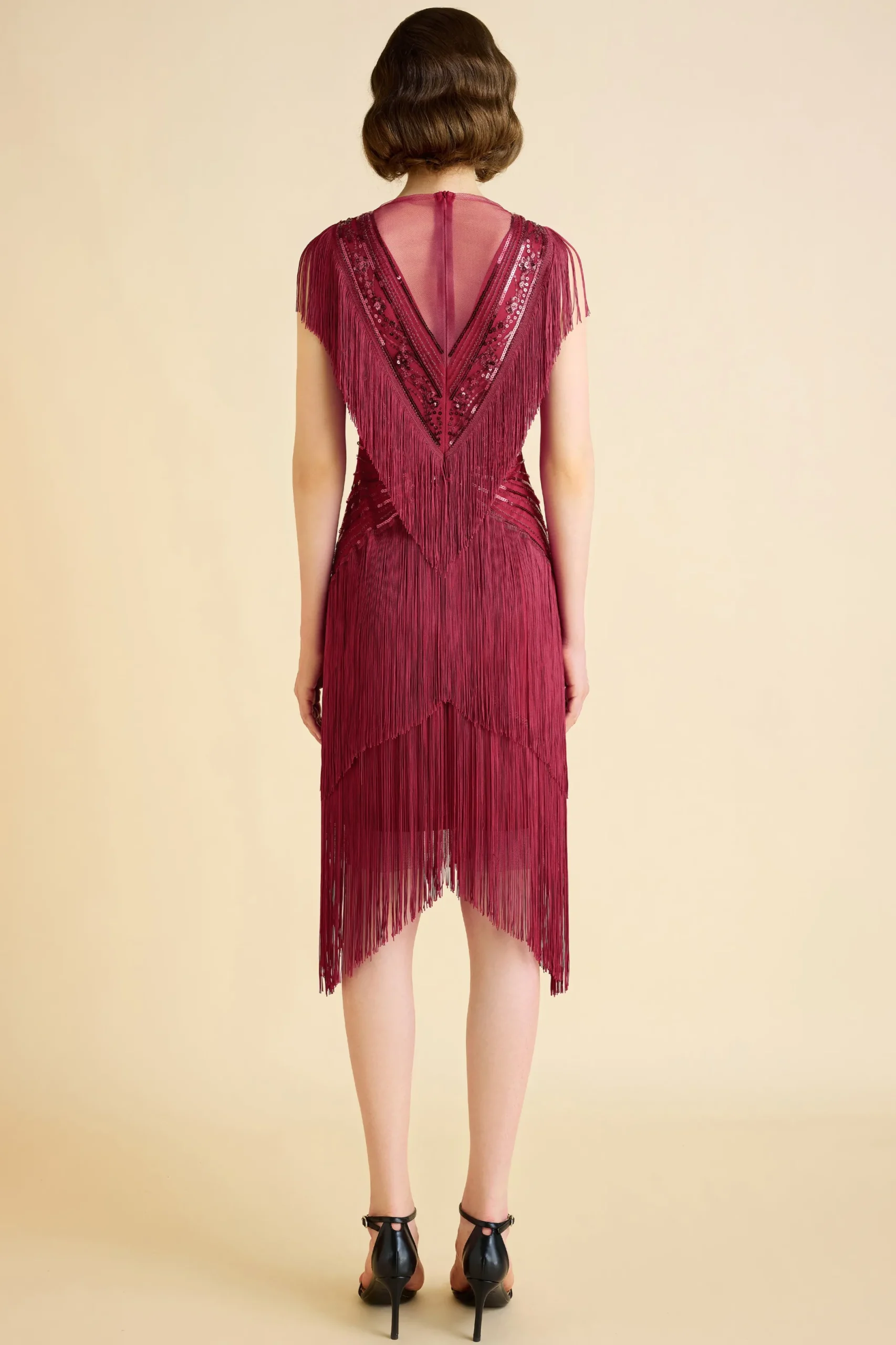 BABEYOND Flapper Dresses | Fringe<Radiant Sequin-Embellished Fringe Flapper Dress
