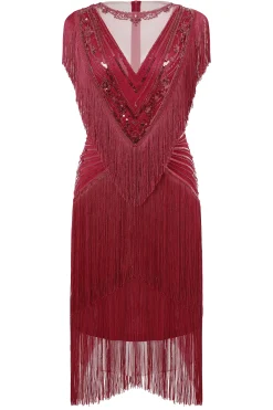 BABEYOND Flapper Dresses | Fringe<Radiant Sequin-Embellished Fringe Flapper Dress