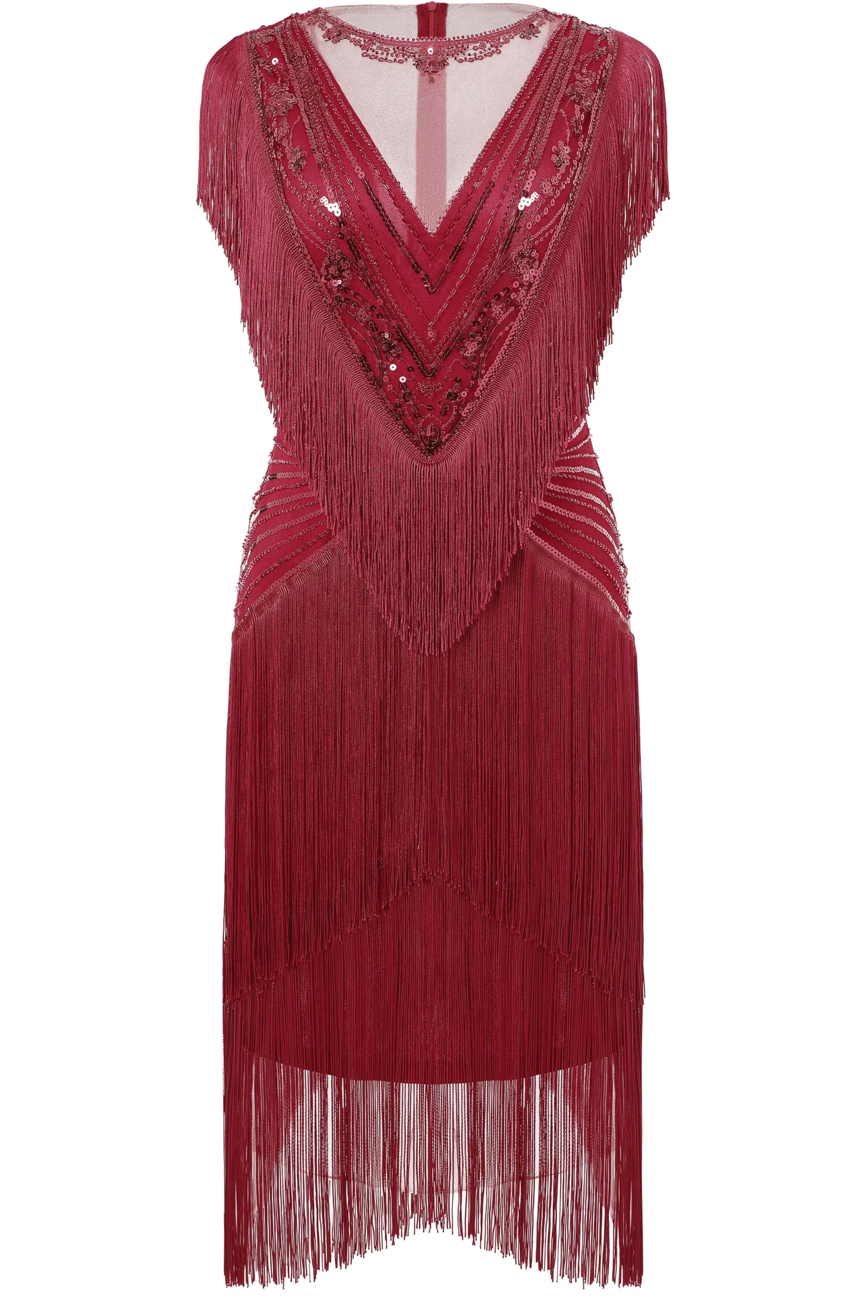 BABEYOND Flapper Dresses | Fringe<Radiant Sequin-Embellished Fringe Flapper Dress