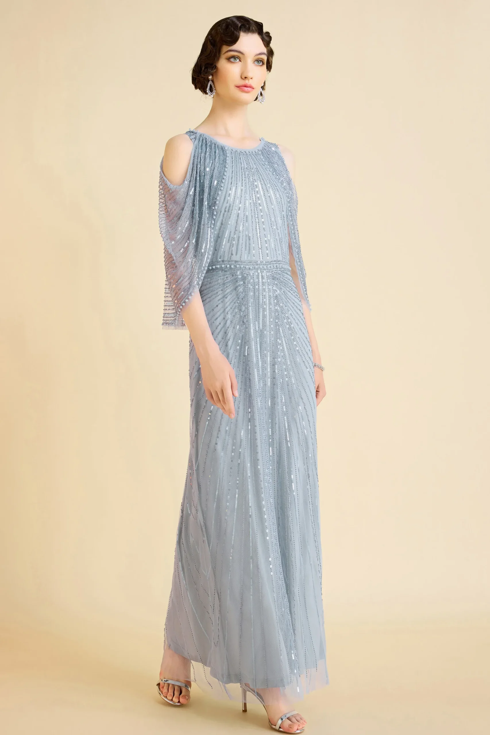 BABEYOND Evening Dresses | Formal Dresses<Radiant Sequins Cape Sleeve Evening Gown