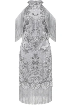 BABEYOND Flapper Dresses | Fringe<Refined Halter Neck Fringe Shoulder Flapper Dress