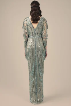 BABEYOND Evening Dresses | Sequin<Retro Batwing Sleeve Sequin Evening Gown