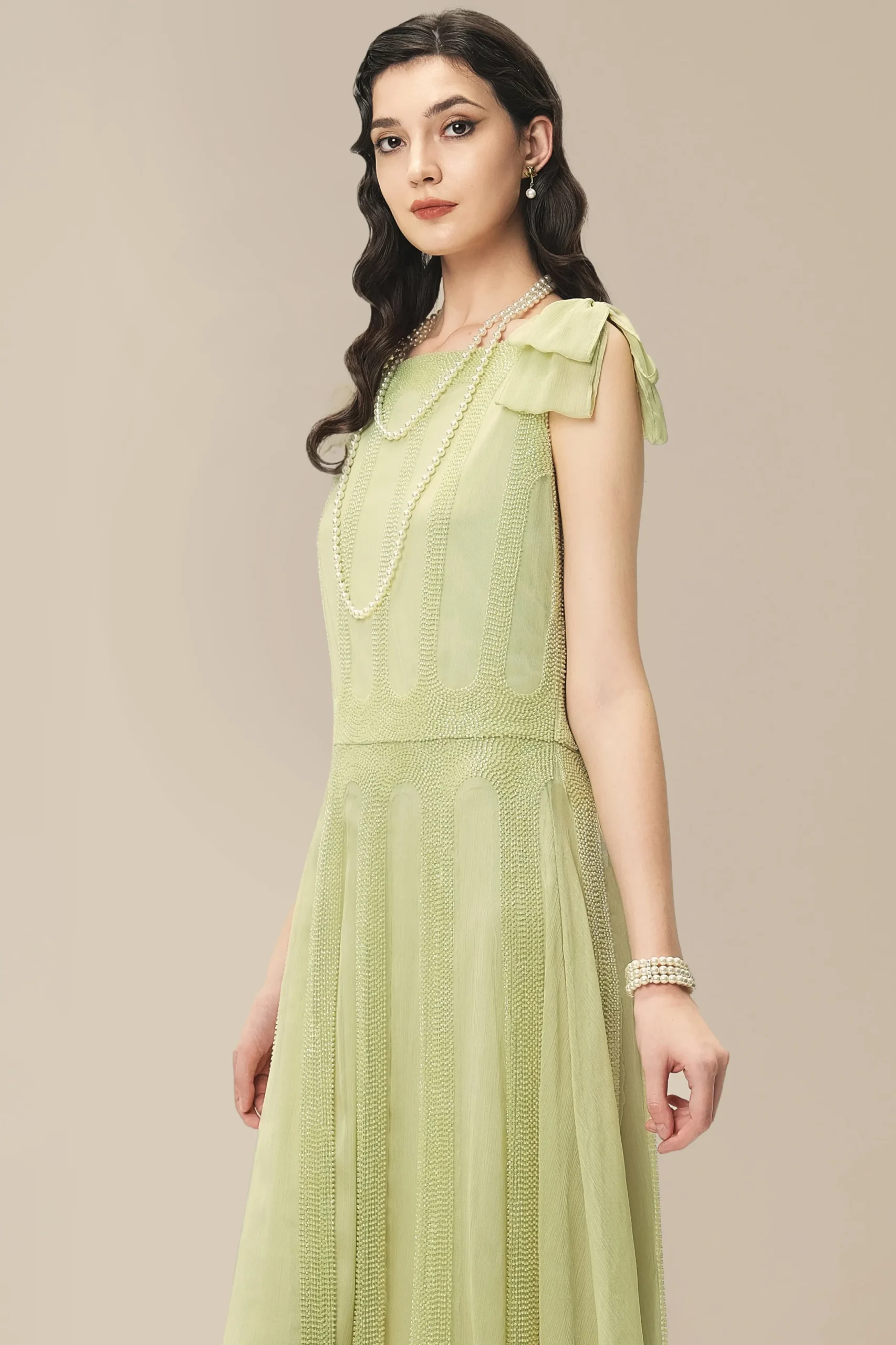 BABEYOND Day Dresses<Retro Bow Beaded A-Line Day Dress