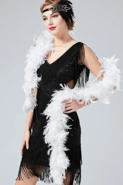 BABEYOND Shawls & Scarves | Vintage<Retro Chandelle Fluffy Feather Boa