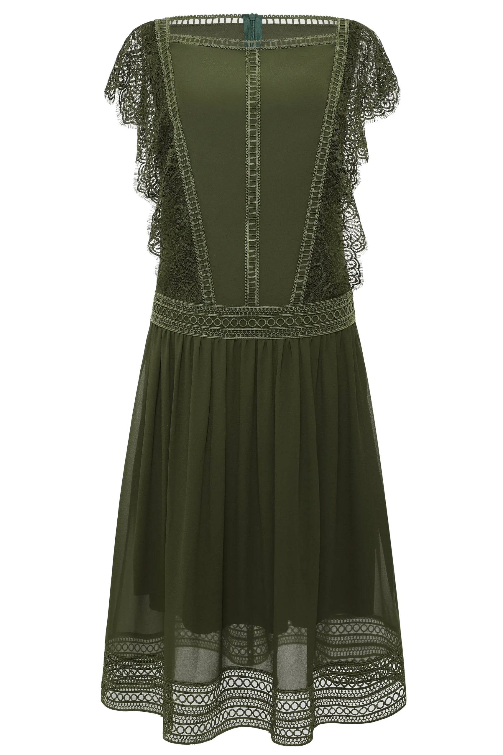 BABEYOND Day Dresses<Retro Charm Lace Trimmed Day Dress