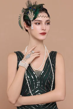 BABEYOND Feather | Rhinestone<Retro Feather Gatsby Headband