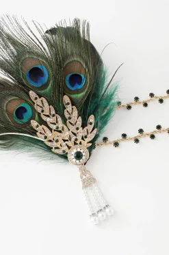 BABEYOND Feather | Rhinestone<Retro Feather Gatsby Headband