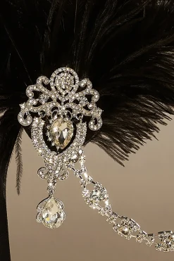 BABEYOND Rhinestone | Feather<Retro Ostrich Feather Headband