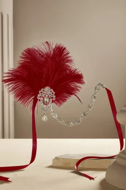 BABEYOND Rhinestone | Feather<Retro Ostrich Feather Headband