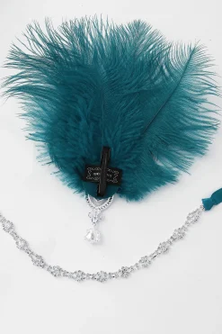 BABEYOND Rhinestone | Feather<Retro Ostrich Feather Headband