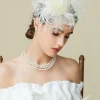 BABEYOND Fascinators<Retro Polka Dot Veil Derby Fascinator