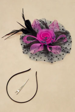 BABEYOND Fascinators<Retro Polka Dot Veil Derby Fascinator