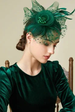 BABEYOND Fascinators | Vintage<Retro Polka Dot Veil Fascinator