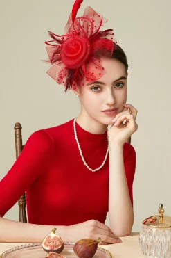 BABEYOND Fascinators | Vintage<Retro Polka Dot Veil Fascinator