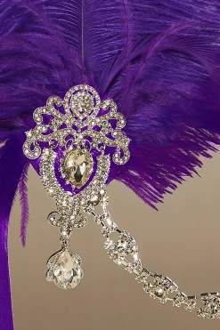 BABEYOND Feather | Rhinestone<Retro Rhinestone Ostrich Feather Headband