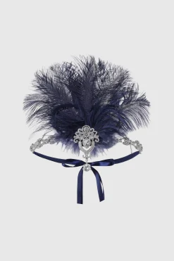 BABEYOND Feather | Rhinestone<Retro Rhinestone Ostrich Feather Headband