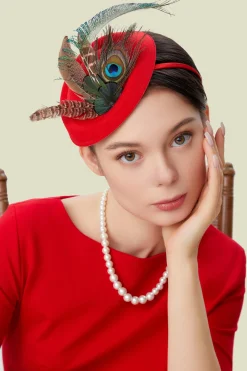 BABEYOND Fascinators | Vintage<Retro Tea Party Feather Fascinator