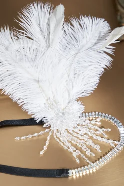 BABEYOND Feather | Feather<Rhinestone Beaded Tassel Headband