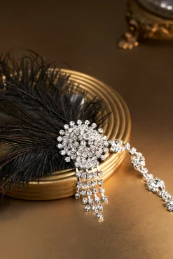 BABEYOND Feather | Chain<Rhinestone Chain Feather Headpiece