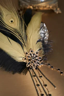BABEYOND Feather | Rhinestone<Rhinestone Chain Feather Headband