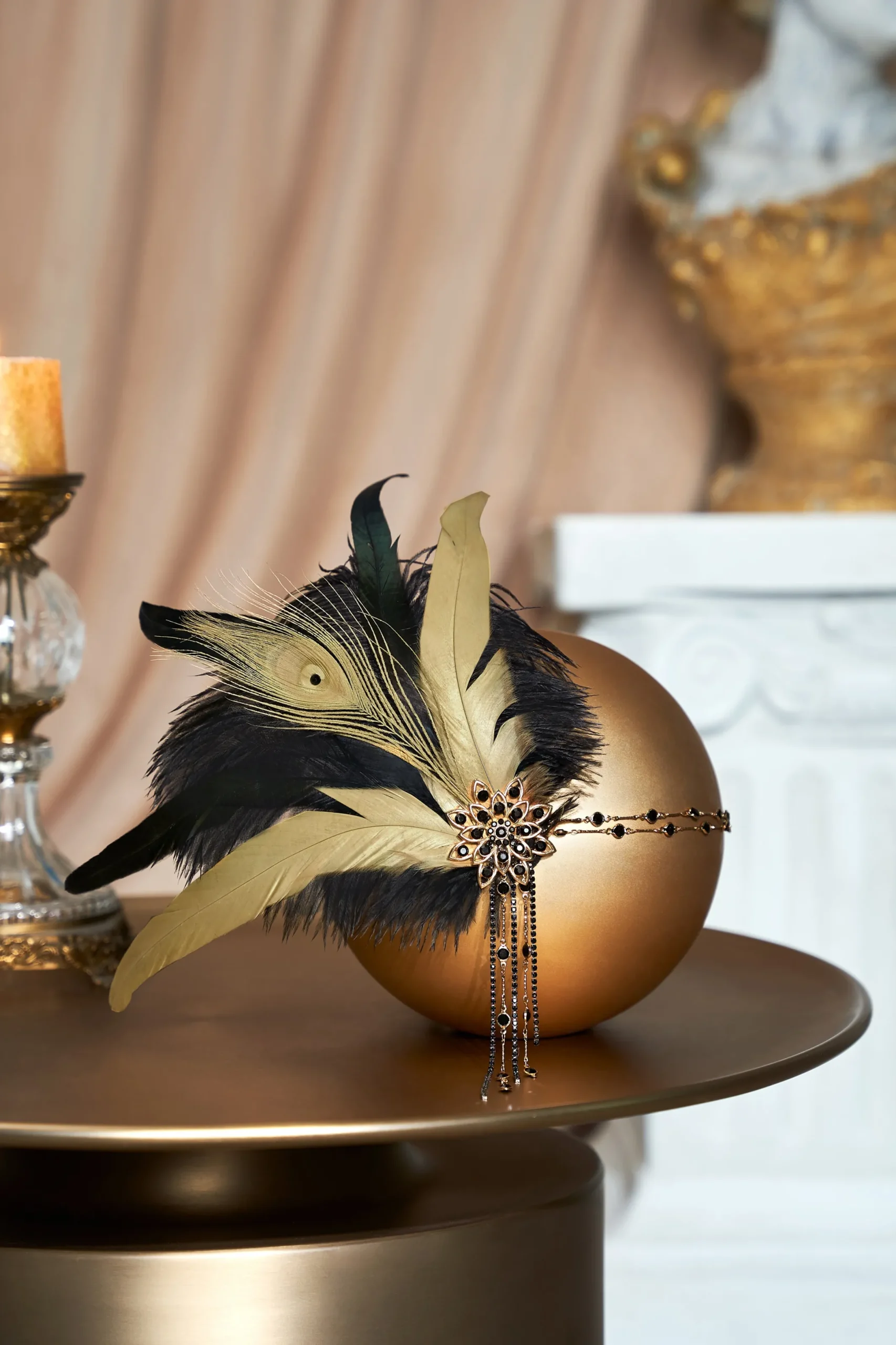 BABEYOND Feather | Rhinestone<Rhinestone Chain Feather Headband