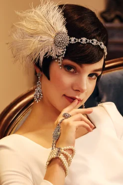 BABEYOND Feather | Chain<Rhinestone Chain Feather Headpiece