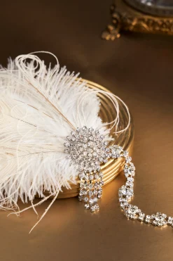 BABEYOND Feather | Chain<Rhinestone Chain Feather Headpiece