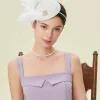 BABEYOND Fascinators<Rhinestone Derby Feather Pillbox Fascinator