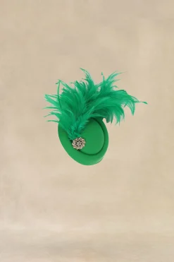 BABEYOND Fascinators<Rhinestone Derby Feather Pillbox Fascinator