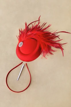 BABEYOND Fascinators<Rhinestone Feather Derby Fascinator