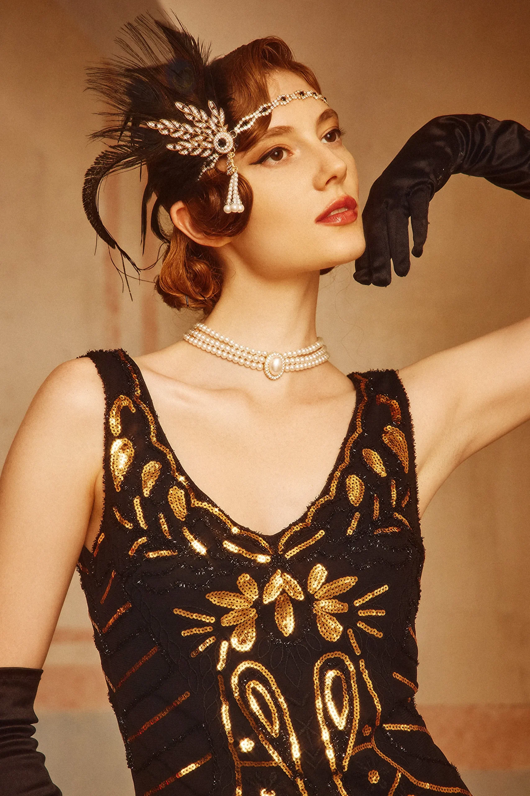 BABEYOND Rhinestone | Feather<Rhinestone Leaf Feather Headpiece