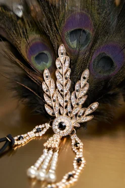 BABEYOND Rhinestone | Feather<Rhinestone Leaf Feather Headpiece