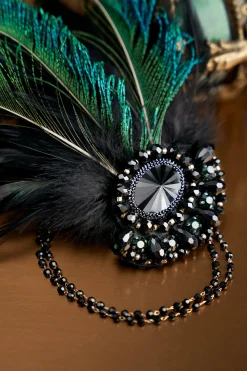 BABEYOND Feather | Chain<Rhinestone Peacock Feather Headband