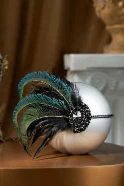 BABEYOND Feather | Chain<Rhinestone Peacock Feather Headband