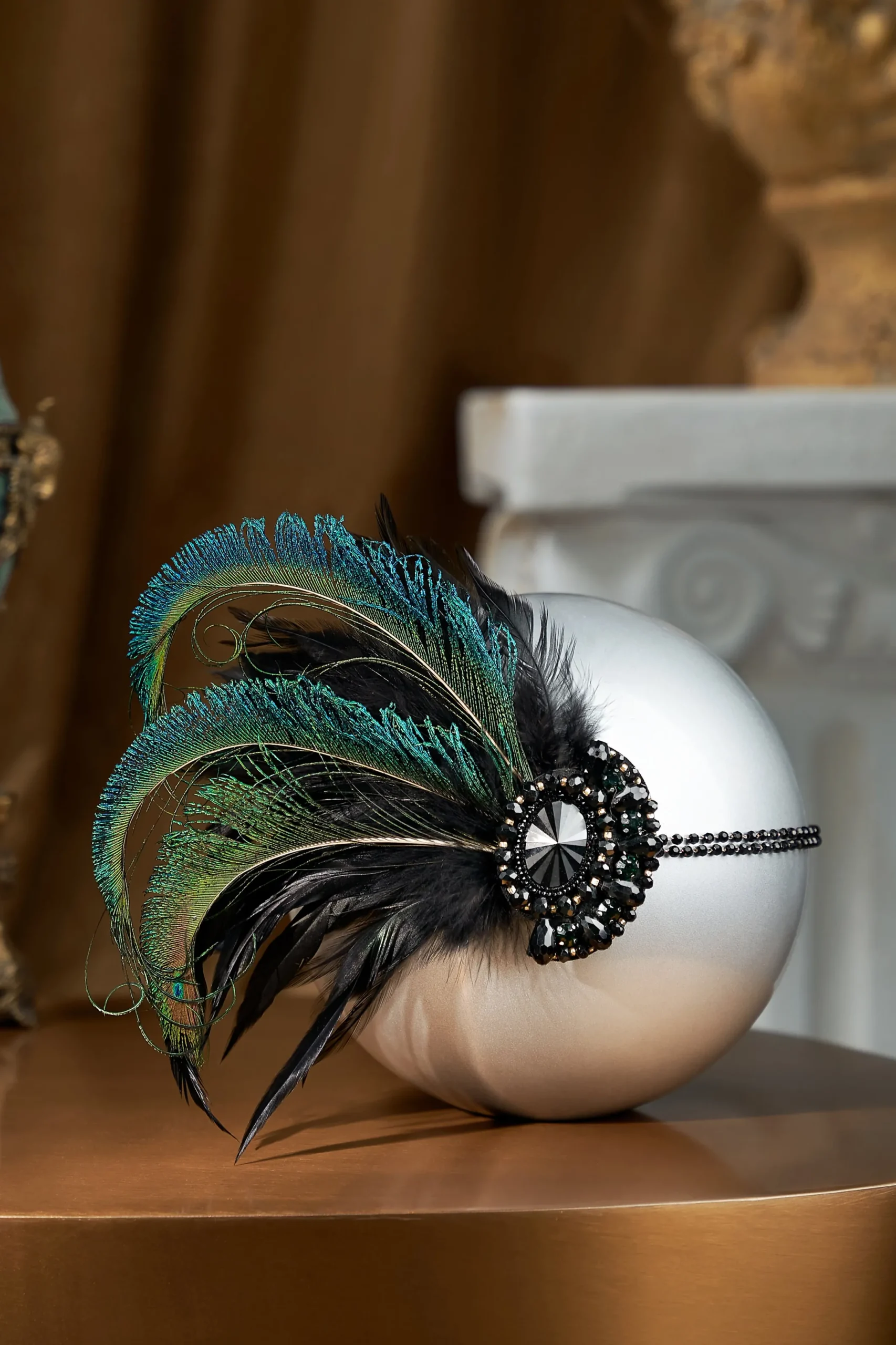 BABEYOND Feather | Chain<Rhinestone Peacock Feather Headband