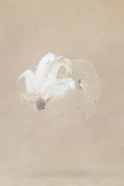 BABEYOND Fascinators | Rhinestone<Rhinestone Studded Feather Veil Fascinator