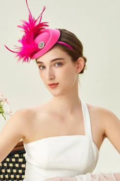 BABEYOND Fascinators<Rhinestone Studded Feather Flapper Fascinator