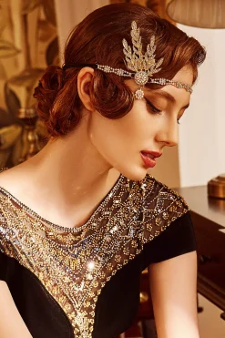 BABEYOND Rhinestone | Rhinestone<Rhinestone Studded Leaf Hairband