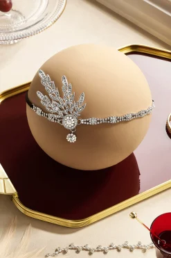 BABEYOND Rhinestone | Rhinestone<Rhinestone Studded Leaf Hairband