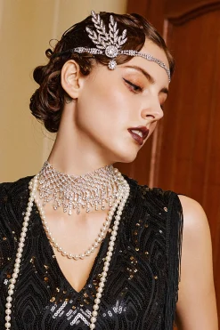 BABEYOND Rhinestone | Rhinestone<Rhinestone Studded Leaf Hairband