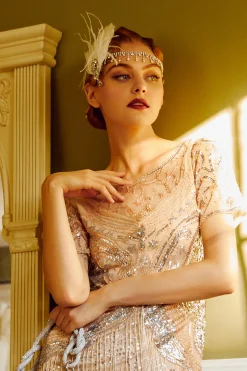 BABEYOND Feather | Rhinestone<Rhinestone Studded Ostrich Feather Headband