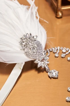 BABEYOND Feather | Rhinestone<Rhinestone Studded Ostrich Feather Headband