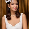 BABEYOND Fascinators<Ribbon Feather Hair Clip Fascinator