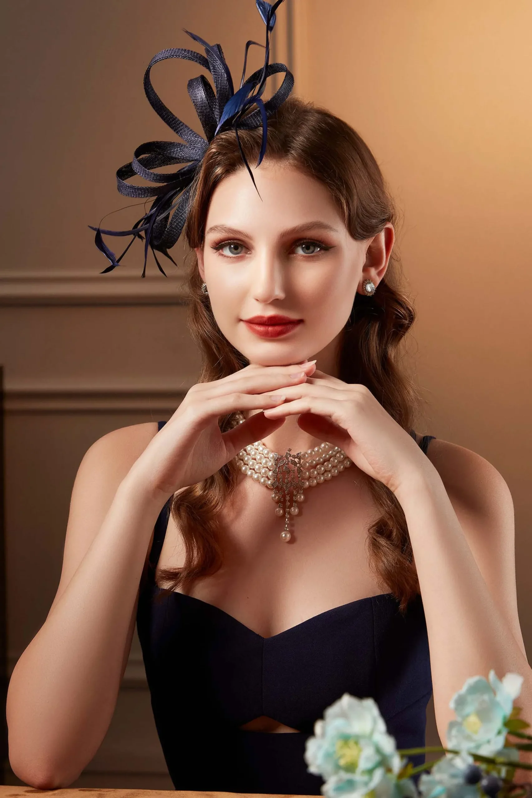 BABEYOND Fascinators<Ribbon Feather Headband Fascinators