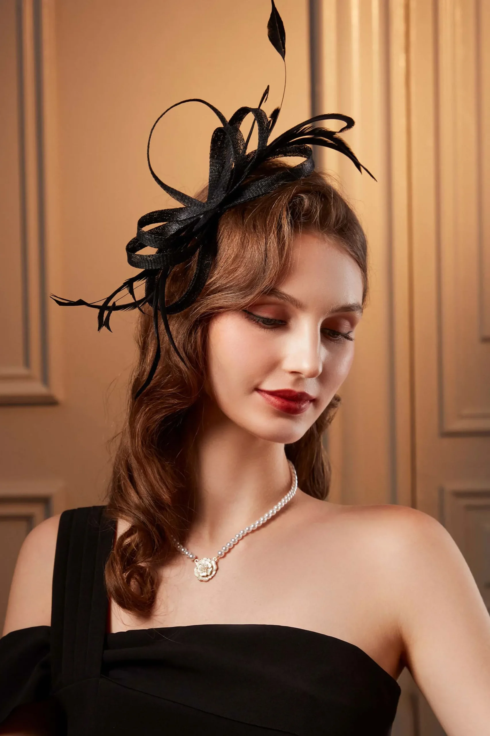 BABEYOND Fascinators<Ribbon Feather Headband Fascinators