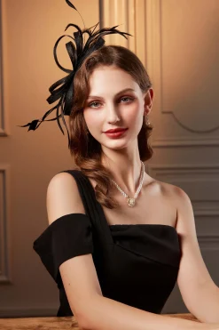 BABEYOND Fascinators<Ribbon Feather Headband Fascinators