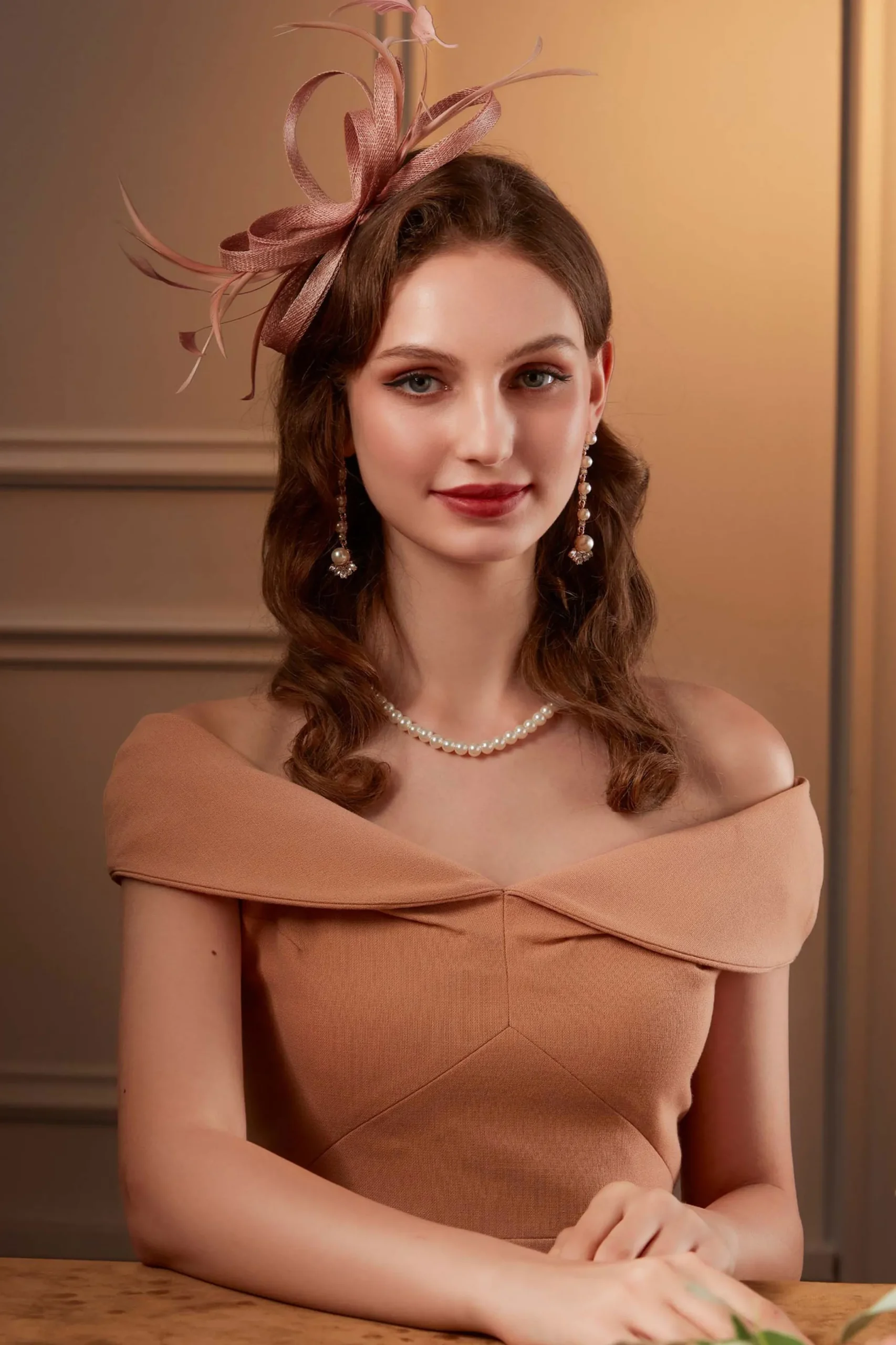BABEYOND Fascinators<Ribbon Feather Headband Fascinators