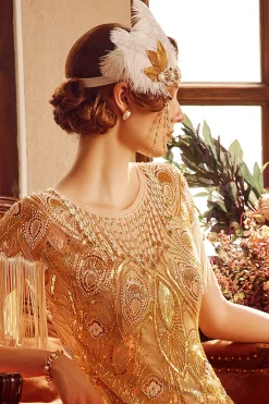 BABEYOND Feather | Chain<Roaring 20s Leaf Feather Headband